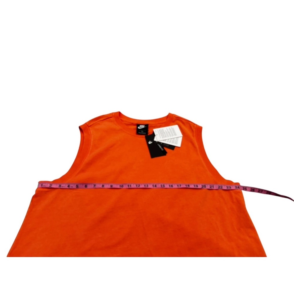 Nike Women's Sportswear Washed Retro Tank Top Orange Black CZ9852-858 NWT 2X - Picture 4 of 5